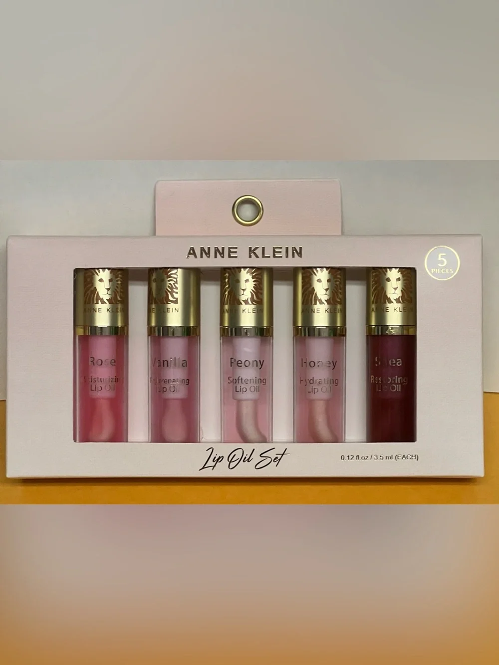 Anne Klein Lip Oil Set - Rose, Vanilla, Peony, Honey, Shea